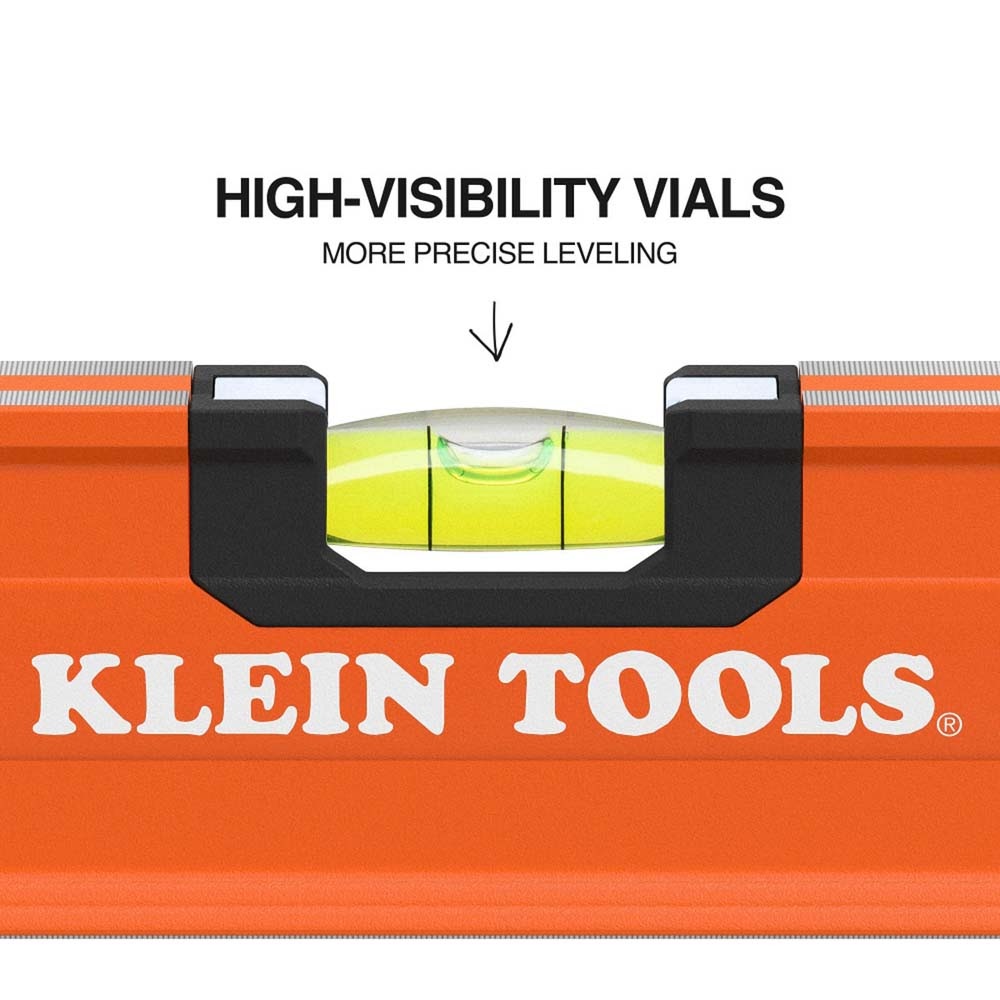 Klein 93524 Box Beam Level, 3 Vial, 24-Inch - 2