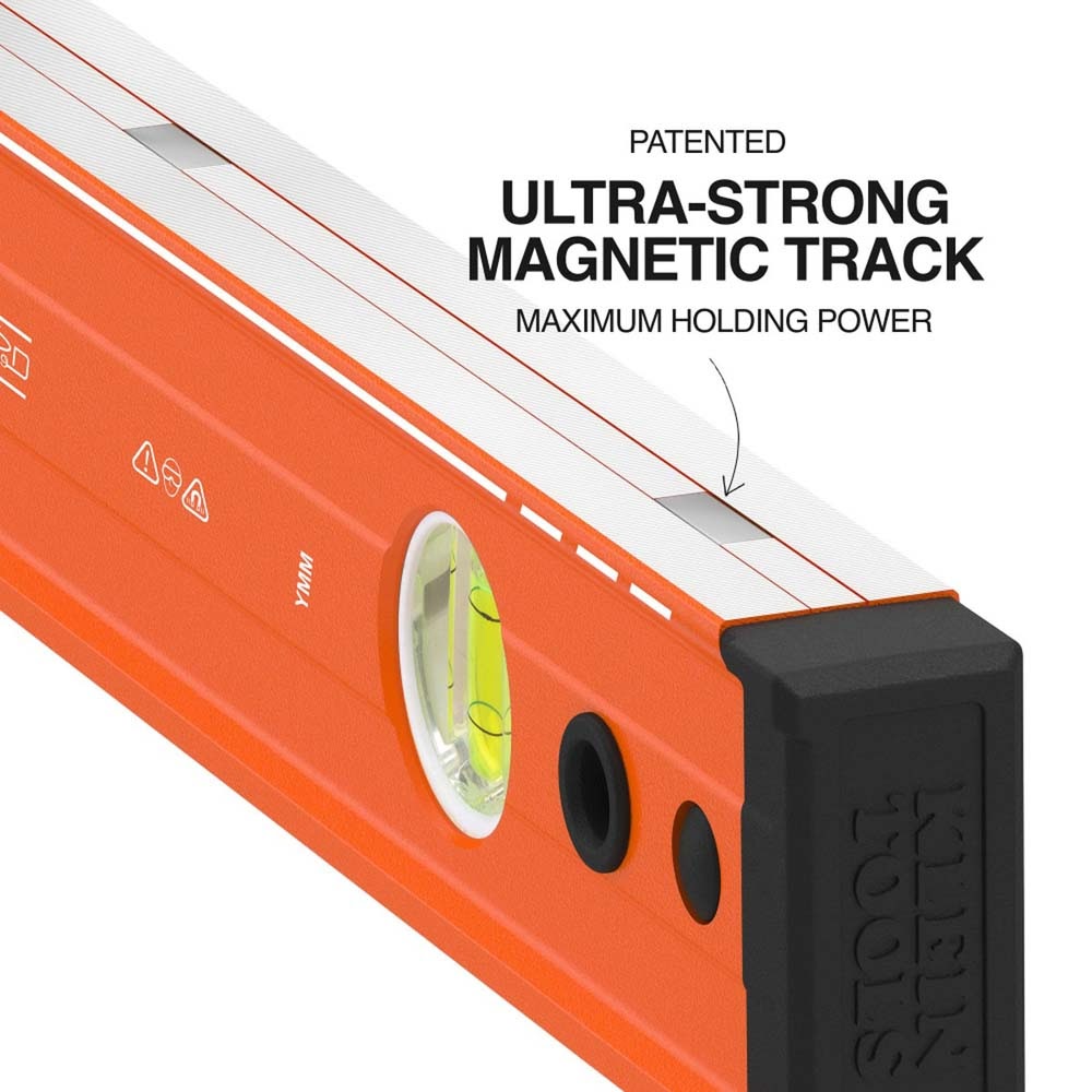 Klein 93548MAG Magnetic Box Beam Level, 3 Vial, 48-Inch - 2