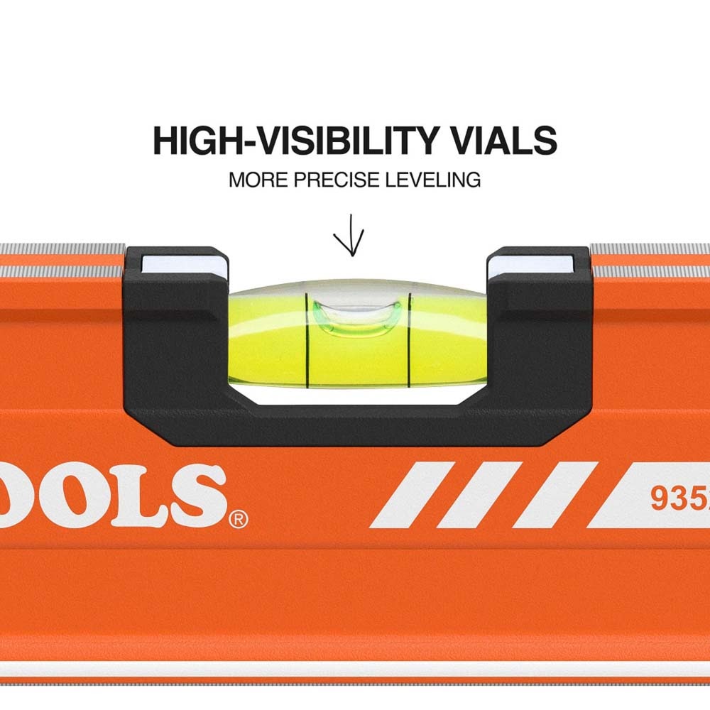Klein 93548MAG Magnetic Box Beam Level, 3 Vial, 48-Inch - 3