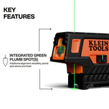 Klein 93MCLPG Compact Green Cross-Line Laser Level with Plumb Spot - 3