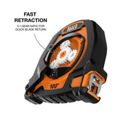 Klein Tools 94100CR Closed Reel Long Tape Measure with 3:1 Gear Ratio and Nylon Coated Steel Tape (100-Foot) - 4