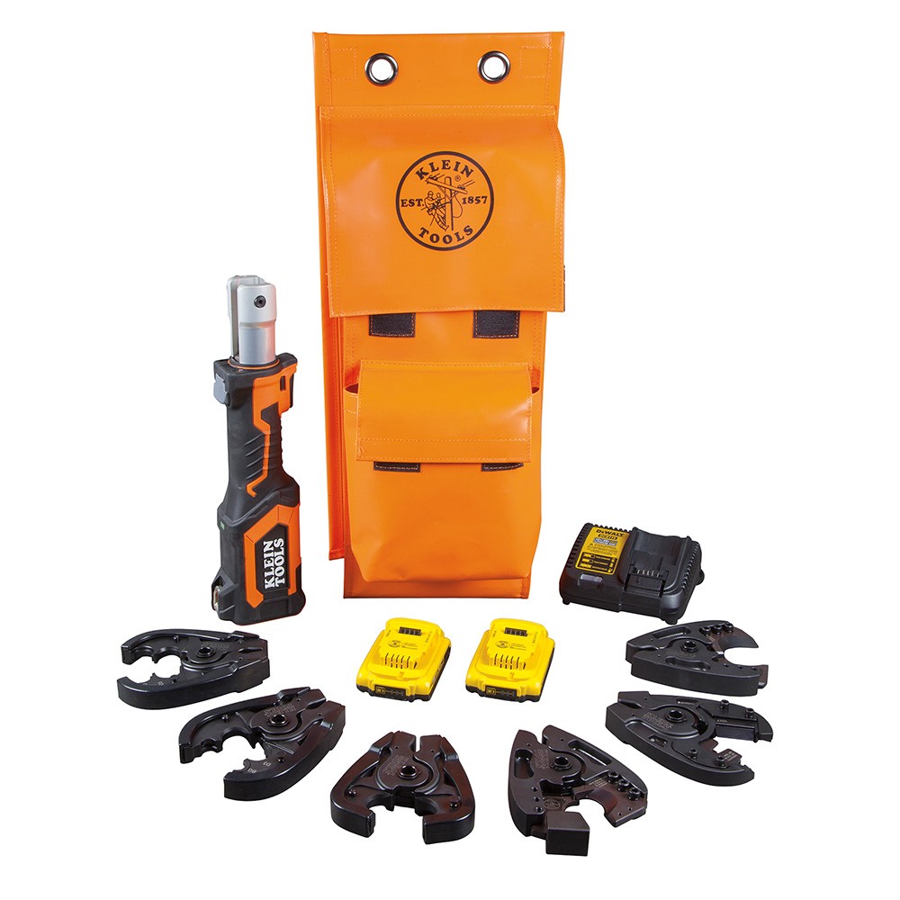 Klein BAT20-7T14 Battery-Operated Cable Cutter/Crimper Kit, 2 Ah