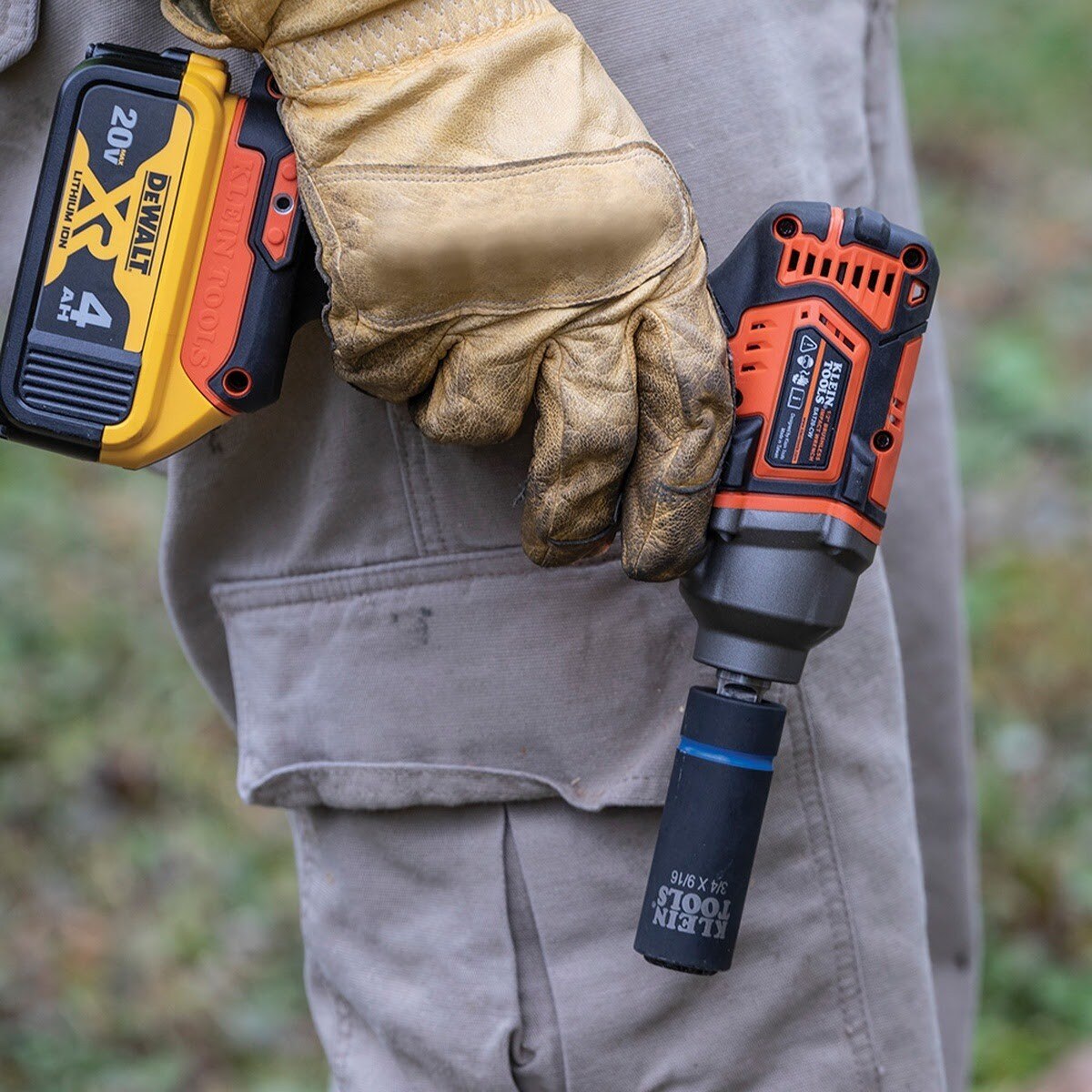 Klein BAT20CW Battery-Operated Compact Impact Wrench, 1/2-Inch Detent Pin, Tool Only - 8