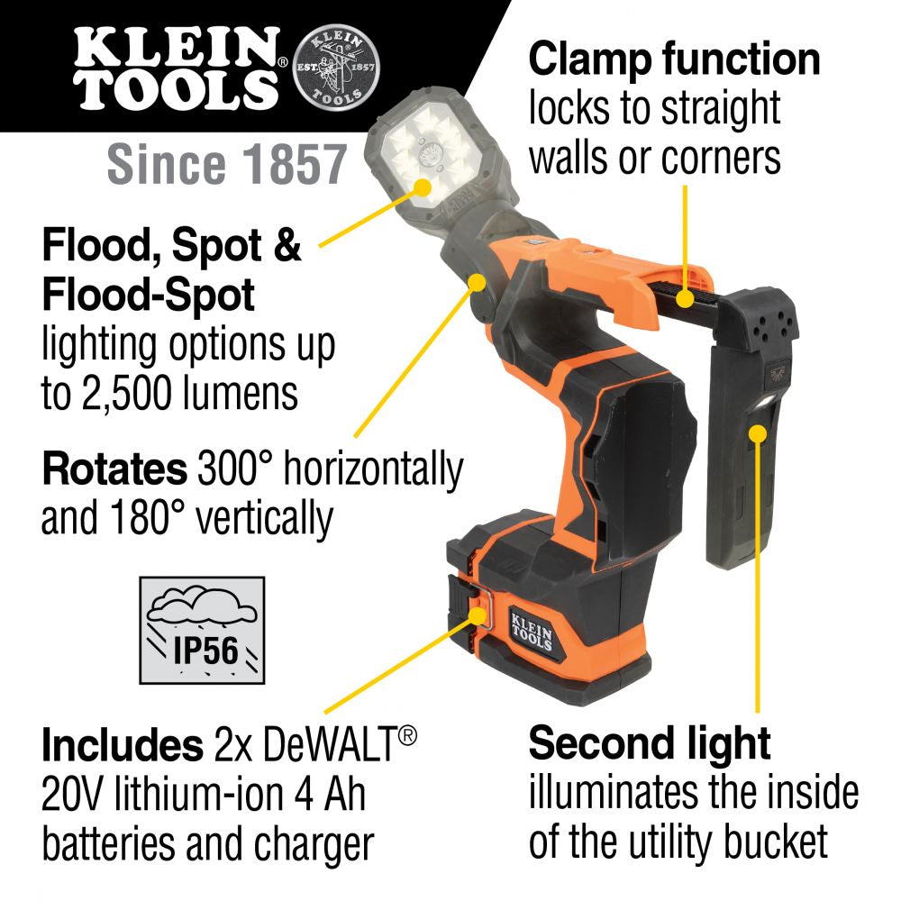 Klein BAT20UBL1 Cordless Utility LED Light Kit - 7