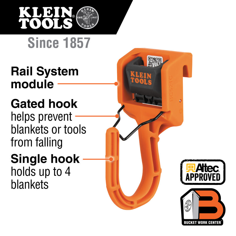 Klein BC521C Closed Blanket Hook Module, Rail System - 2