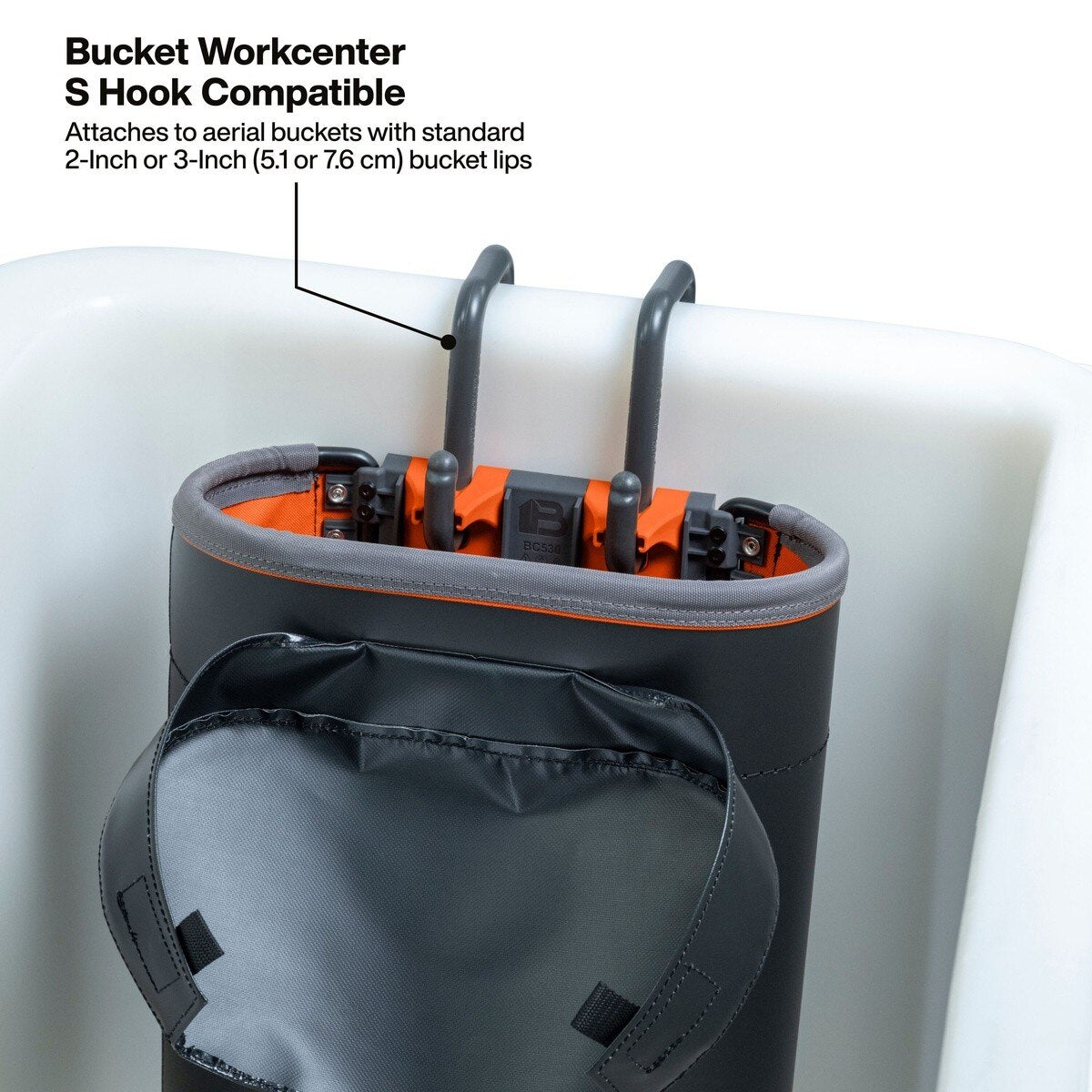 Klein BC530S 20 in. Deep Oval Bucket Organizer with S Hook for Aerial Buckets (1 Each) - 5