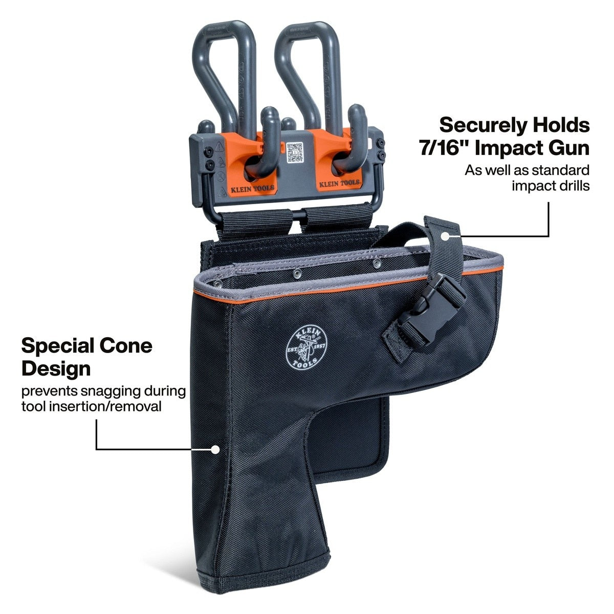 Klein BC532S Bucket Work Center Impact Holder S-Hook Compatible 4 x 12 x 13.5 in. (1 Pack) - 2