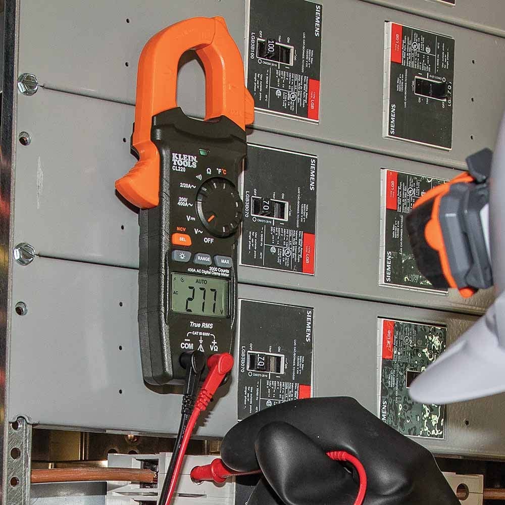 Klein CL220 Digital Clamp Meter, AC Auto-Ranging 400 Amp with Temp - 8