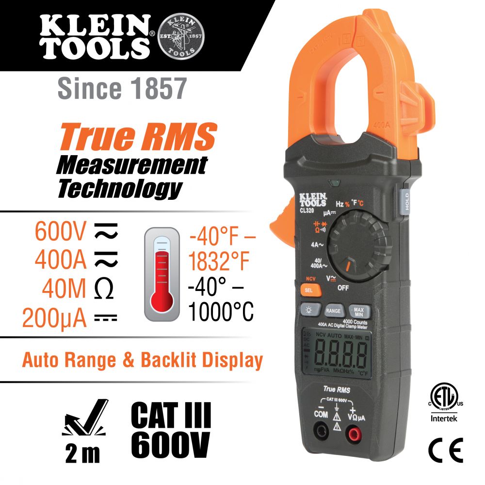 Klein CL320KIT HVAC Electrical Test Kit - 8