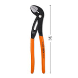 Klein D50510BS 10" Straight Jaw Quick-Adjust Pump Pliers with Directional Teeth - 2