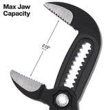 Klein D50510BS 10" Straight Jaw Quick-Adjust Pump Pliers with Directional Teeth - 3