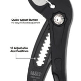 Klein D50510BS 10" Straight Jaw Quick-Adjust Pump Pliers with Directional Teeth - 5