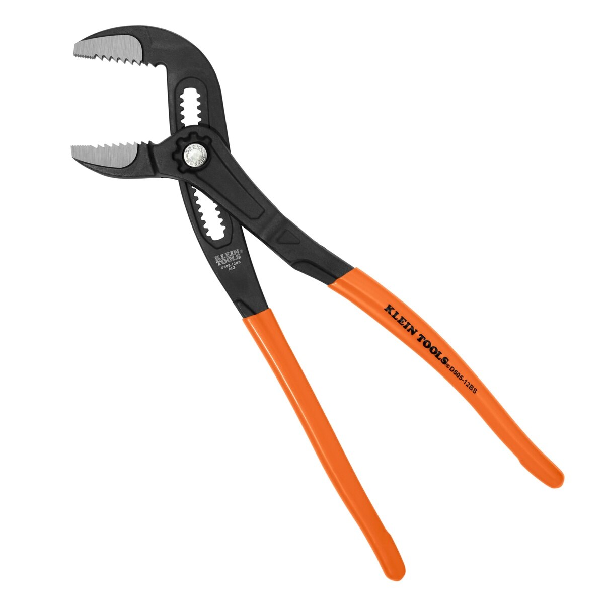 Klein D50512BS 12" Straight Jaw Quick Adjust Pump Pliers with Directional Teeth
