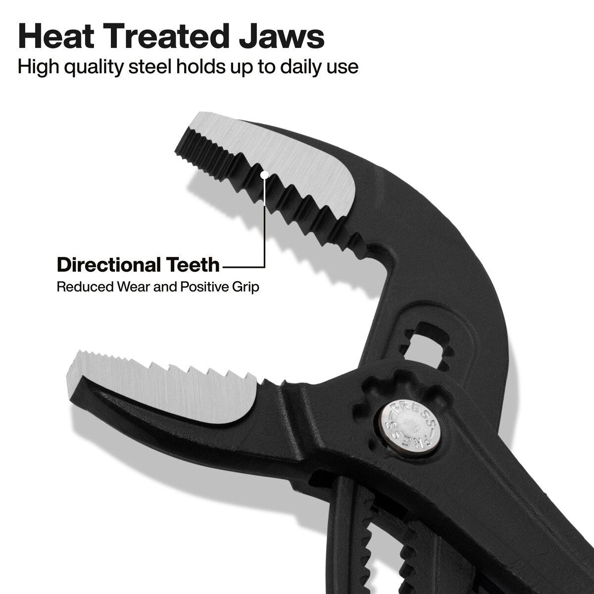 Klein D50512BS 12" Straight Jaw Quick Adjust Pump Pliers with Directional Teeth - 2