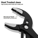 Klein D50512BS 12" Straight Jaw Quick Adjust Pump Pliers with Directional Teeth - 2