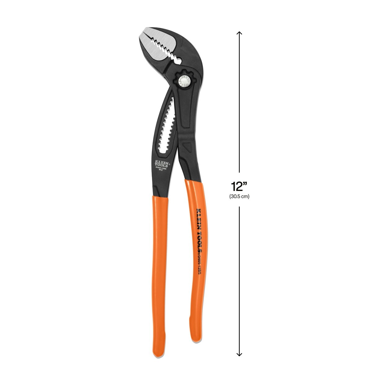 Klein D50512BS 12" Straight Jaw Quick Adjust Pump Pliers with Directional Teeth - 4