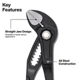 Klein D5052BSKIT Straight Jaw Quick-Adjust Pump Pliers Set 7" and 10" (2 Piece) - 2