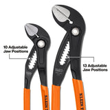 Klein D5052BSKIT Straight Jaw Quick-Adjust Pump Pliers Set 7" and 10" (2 Piece) - 4