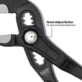 Klein D5052BSKIT Straight Jaw Quick-Adjust Pump Pliers Set 7" and 10" (2 Piece) - 5