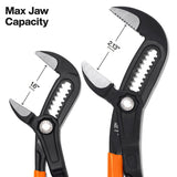 Klein D5052BSKIT Straight Jaw Quick-Adjust Pump Pliers Set 7" and 10" (2 Piece) - 6