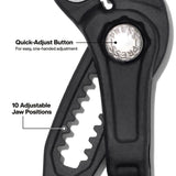 Klein D5057BS 7" Straight Jaw Quick-Adjust Pump Pliers with Hardened Teeth - 4