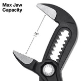 Klein D5057BS 7" Straight Jaw Quick-Adjust Pump Pliers with Hardened Teeth - 5