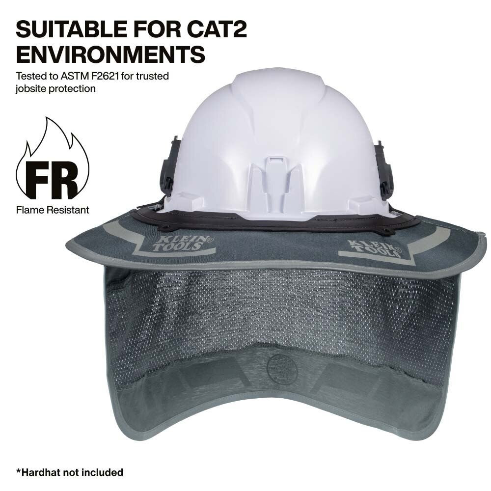 Klein FR03010 Flame-Resistant Full Brim Sombrero for Hard Hat Protection - 2