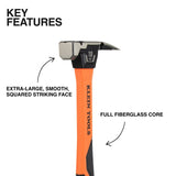 Klein H80918 Smooth Face Fiberglass Hammer (18 oz) - 2