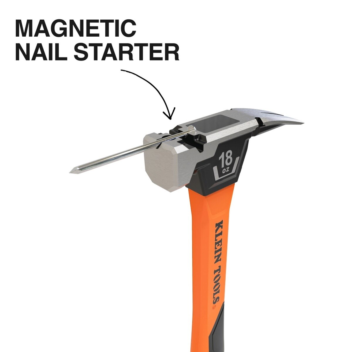 Klein H80918 Smooth Face Fiberglass Hammer (18 oz) - 3