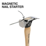 Klein H80920HS Smooth Face Hickory Handle Straight-Claw Hammer, 20-Ounce - 3