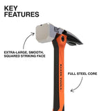 Klein H81022 Milled Face Vibration-Reducing Hammer for Precise Nail Driving - 3
