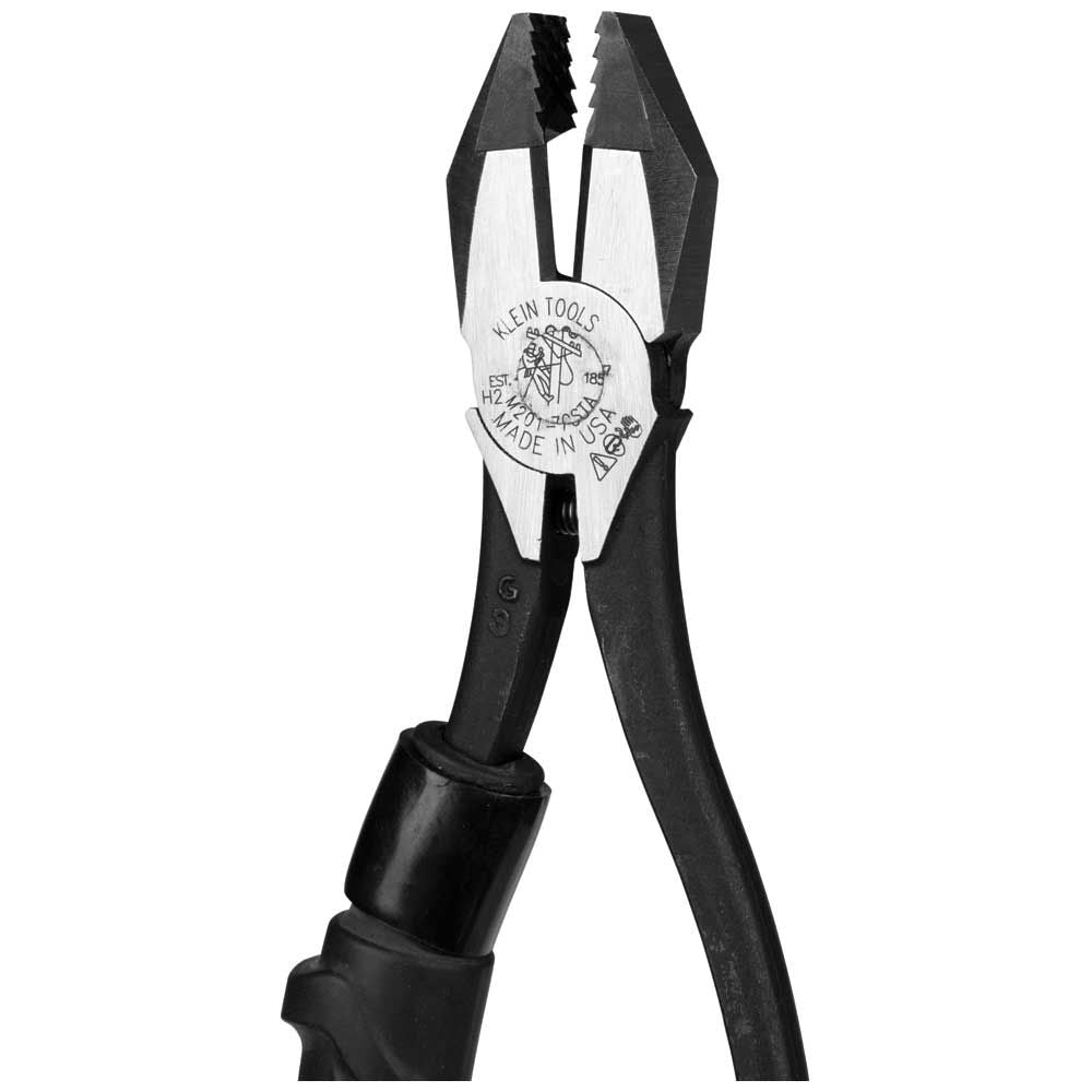 Klein M2017CSTA Slim-Head Ironworker's Pliers Comfort Grip, Aggressive Knurl, 9" - 5