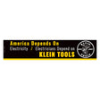 Klein MBE00116 Bumper Sticker, Electricians Depend on Klein Tools