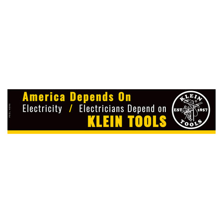 Klein MBE00116 Bumper Sticker, Electricians Depend on Klein Tools