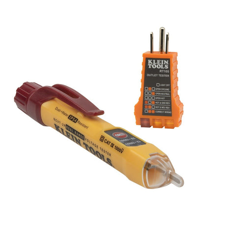 Klein NCVT2PKIT Dual Range NCVT with Receptacle Tester Electrical Test Kit