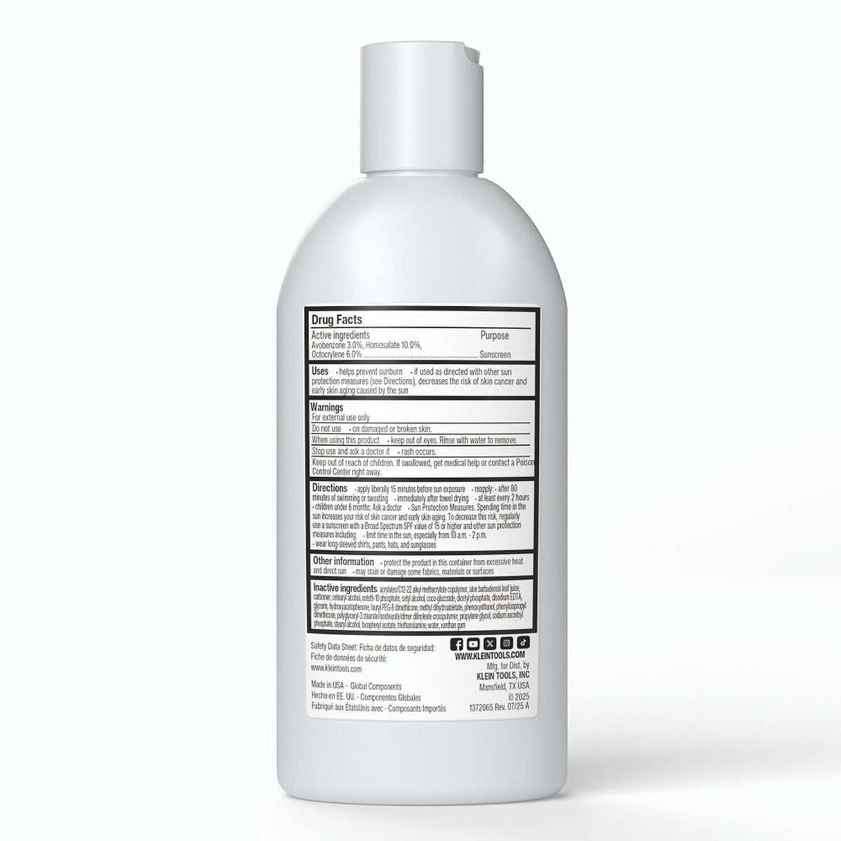 Klein SPF50LOT8 Broad Spectrum SPF 50 Sunscreen Lotion 8 fl oz Tube (12 Pack) - 4