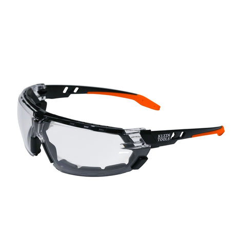 Klein Tools 03608 Low Profile Gasket Safety Glasses with Clear Lens and Removable Strap