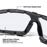 Klein Tools 03608 Low Profile Gasket Safety Glasses with Clear Lens and Removable Strap - 3