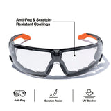 Klein Tools 03608 Low Profile Gasket Safety Glasses with Clear Lens and Removable Strap - 4