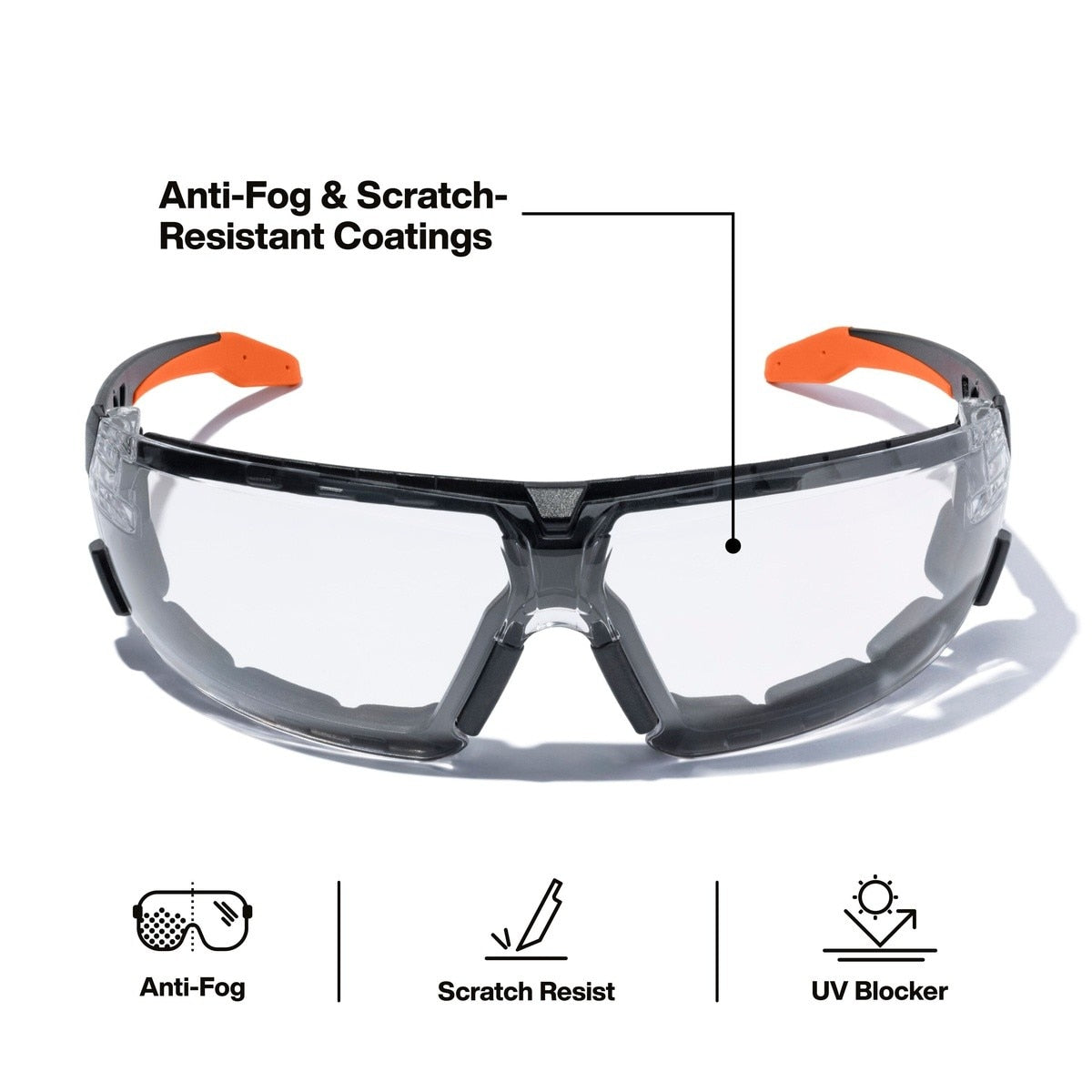 Klein Tools 03608 Low Profile Gasket Safety Glasses with Clear Lens and Removable Strap - 4