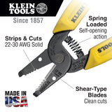 Klein 11047 Wire Stripper/Cutter, 22-30 AWG Solid Wire - 6