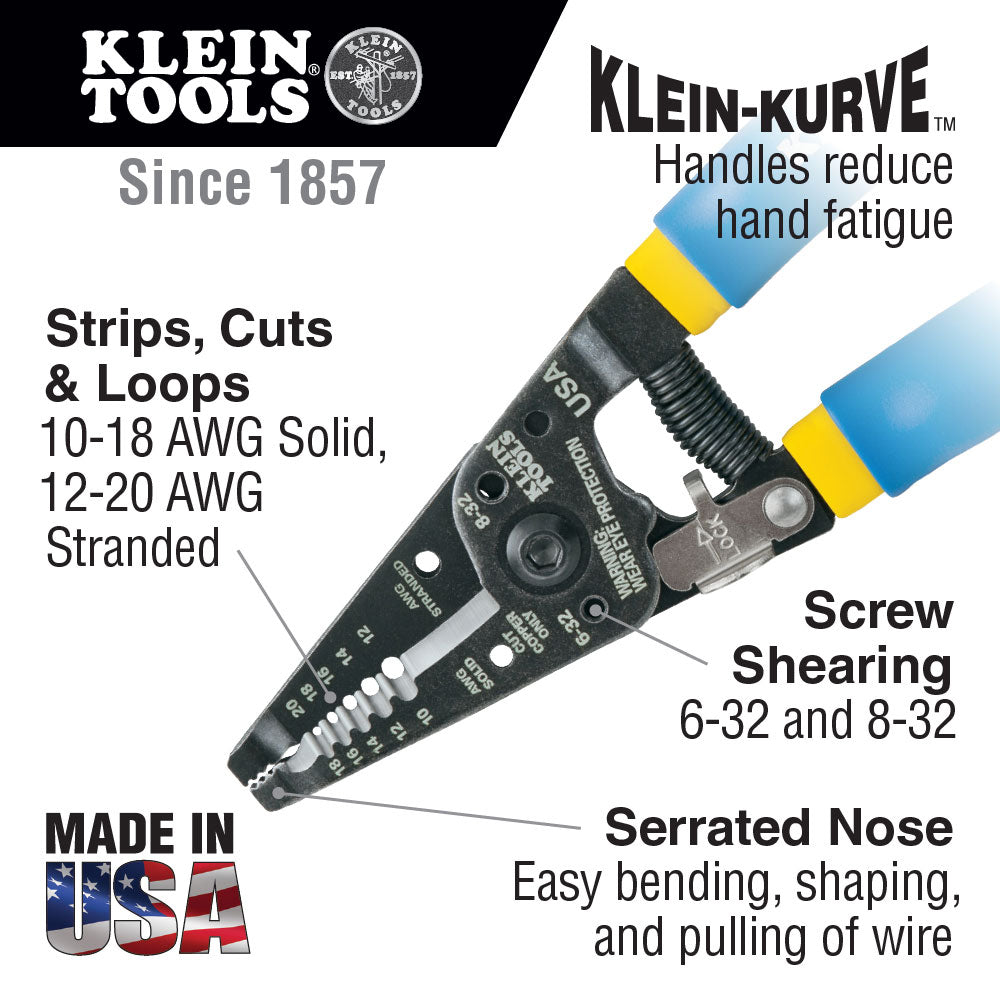 Klein 11055 Solid and Stranded Copper Wire Stripper and Cutter - 7