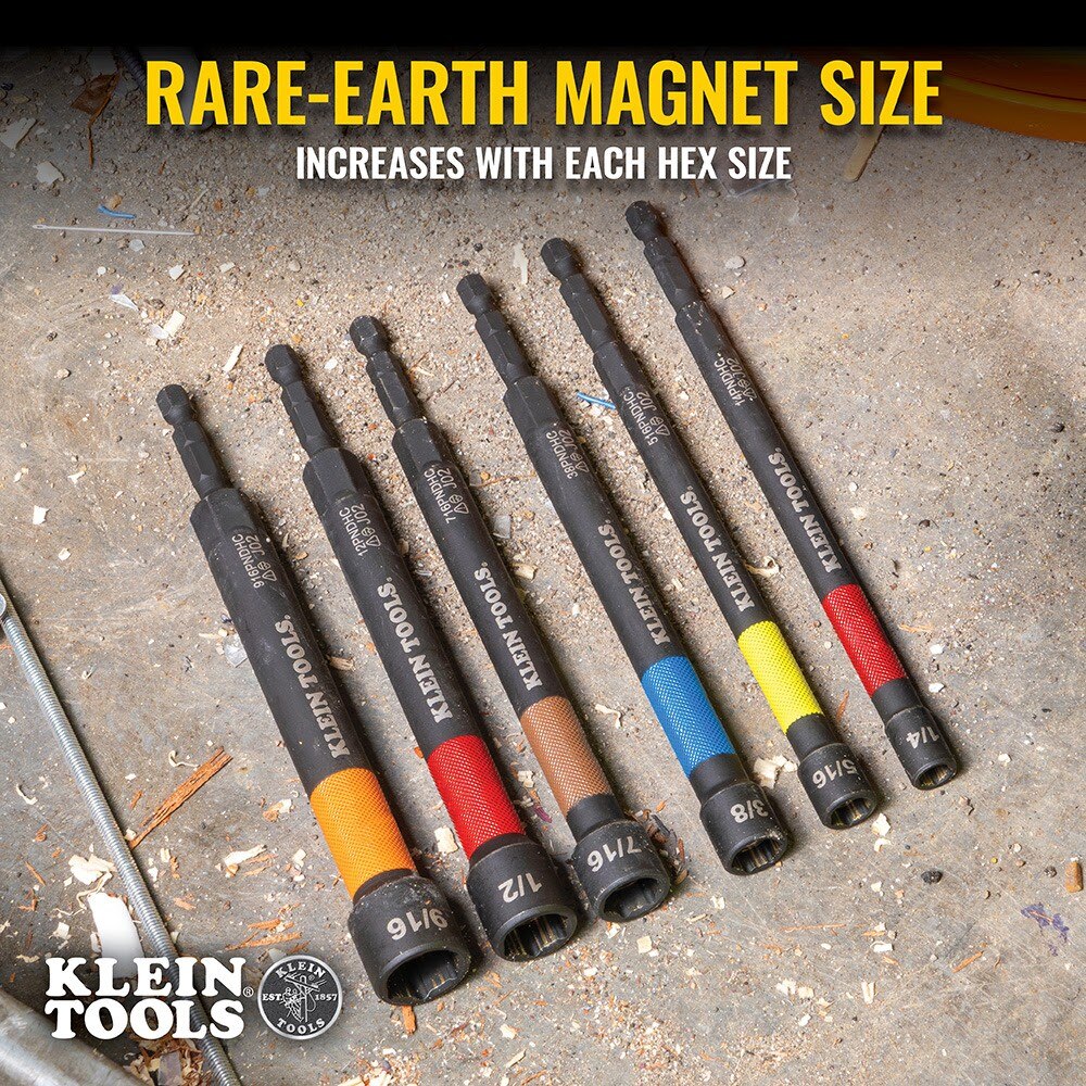 Klein 12PNDC 1/2" Magnetic Color-Coded Power Nut Setter - 4