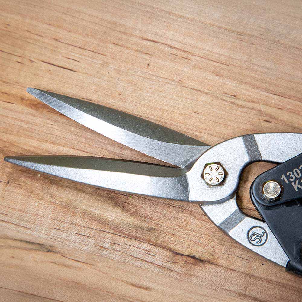 Klein 1302S Long Cut Aviation Snips, Straight - 5