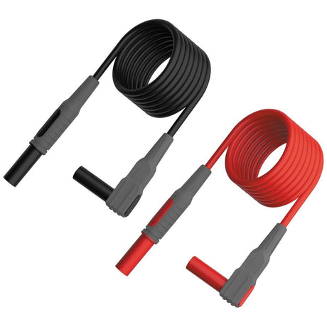 Klein Tools 13736 Replacement Right-Angle Test Leads with Banana-Type Inputs for Meter Accessory Kit 69483, 40.75 in Length (Pair)
