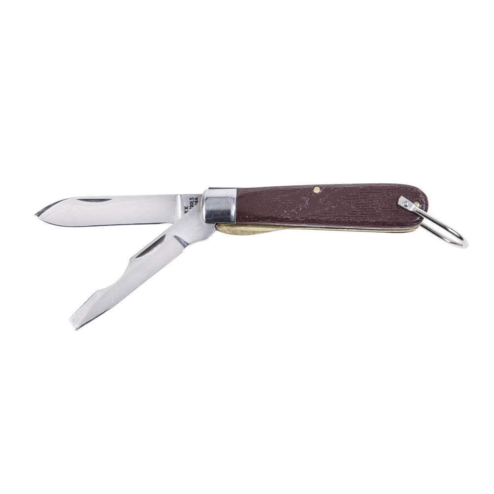 Klein Tools 1550-2 2 Blade Pocket Knife, Steel, 2-1/2"