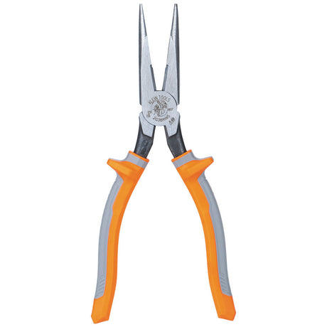 Klein 2038RINS Pliers, Long Nose Side-Cutters, Insulated, 8"