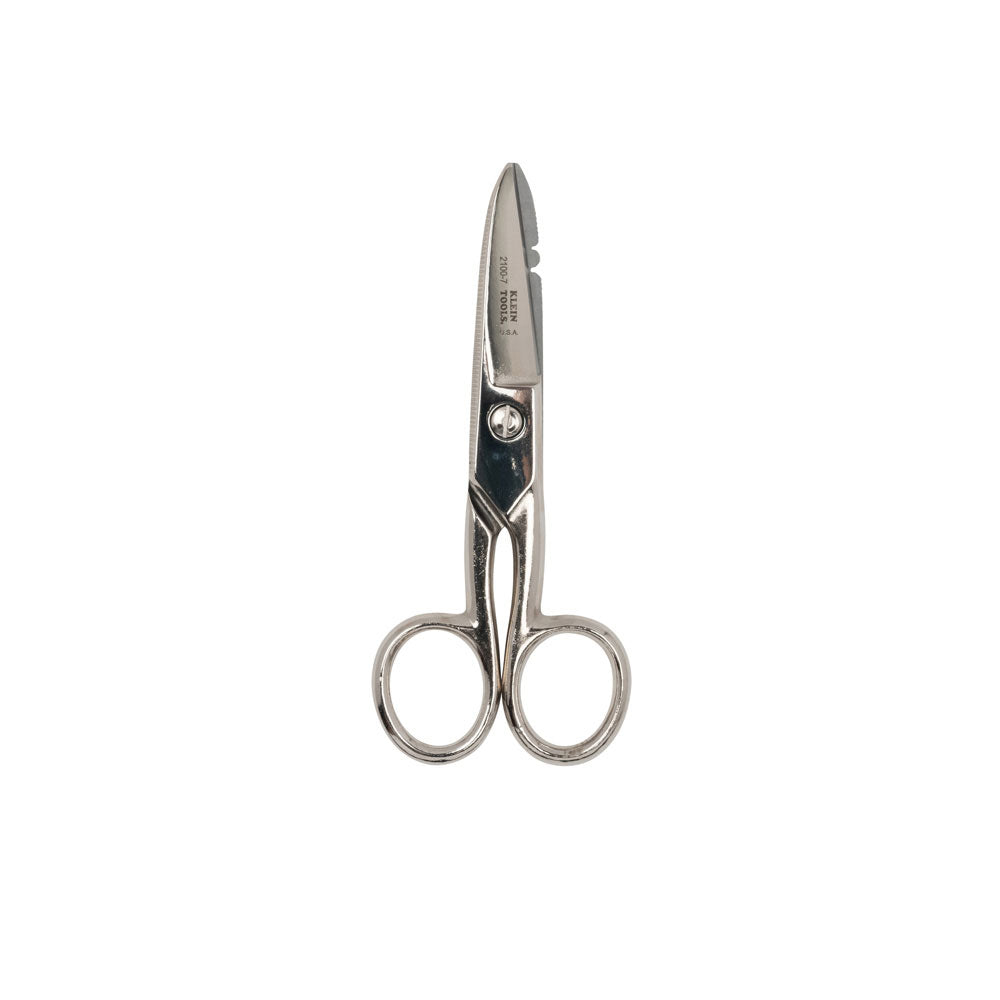 Klein 2100-7 Electrician's Scissors, Nickel Plated - 2