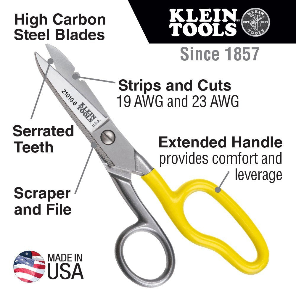 Klein Tools 21010-6-SEN Free Fall Snip, Carbon Steel - 2
