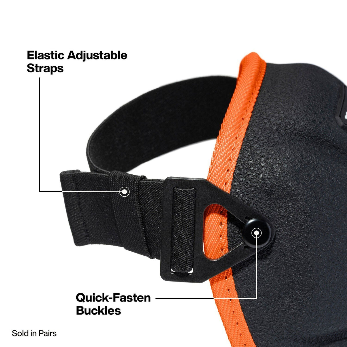 Klein 22082 Fabric Cap Knee Pads with Gel and PU Foam Padding - 3